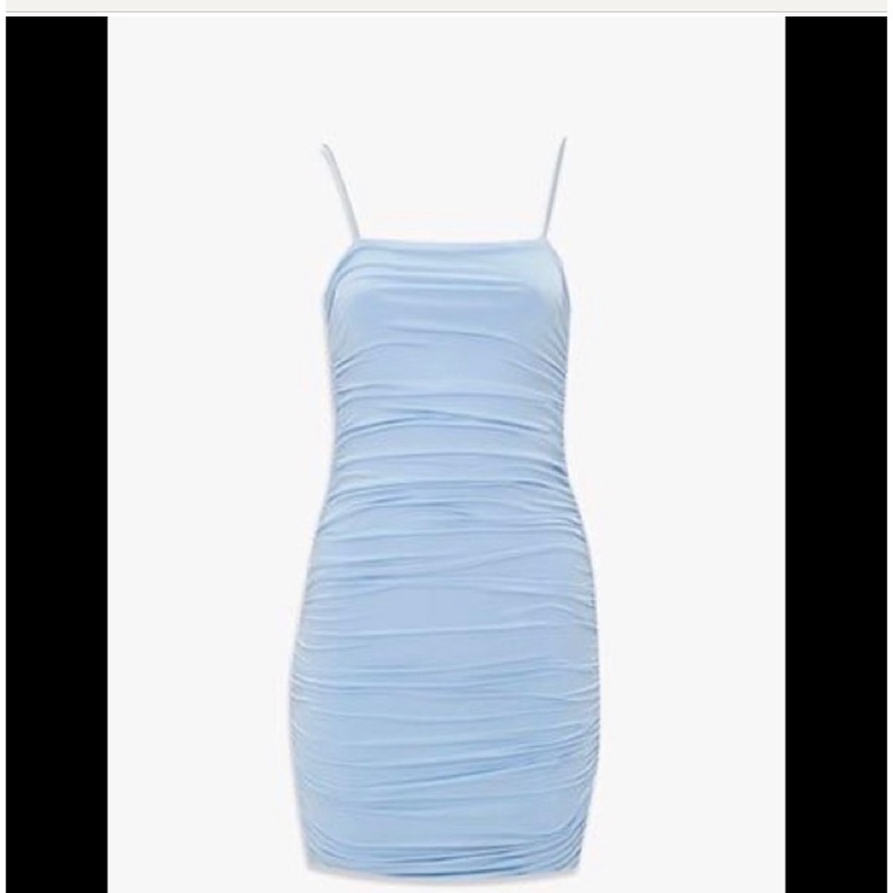 COPY - Baby Blue Forever 21 Mini Ruched Dress
